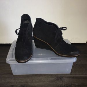Franco Sarto Black Suede Austine Ankle Boots